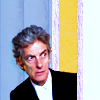 Twelfth Doctor peering around a door.